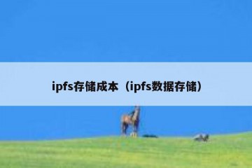 ipfs存储成本（ipfs数据存储）