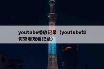 youtube播放记录（youtube如何查看观看记录）