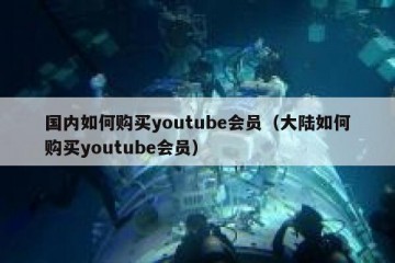 国内如何购买youtube会员（大陆如何购买youtube会员）