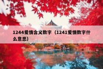1244爱情含义数字（1241爱情数字什么意思）