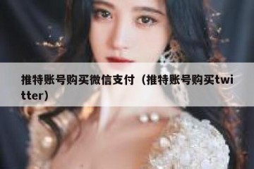 推特账号购买微信支付（推特账号购买twitter）