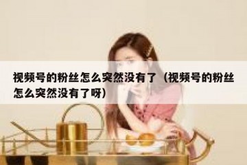 视频号的粉丝怎么突然没有了（视频号的粉丝怎么突然没有了呀）