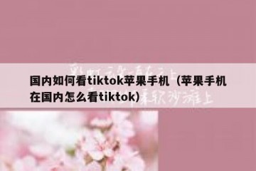 国内如何看tiktok苹果手机（苹果手机在国内怎么看tiktok）