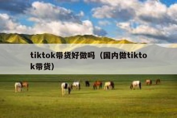 tiktok带货好做吗（国内做tiktok带货）