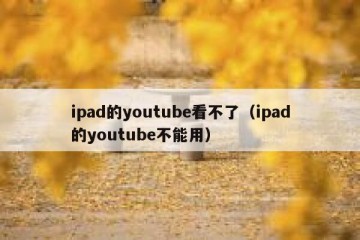 ipad的youtube看不了（ipad的youtube不能用）