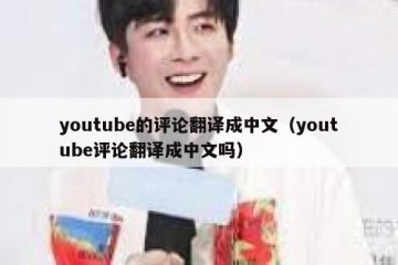 youtube的评论翻译成中文（youtube评论翻译成中文吗）