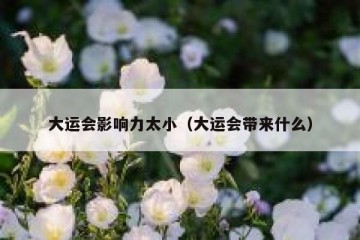 大运会影响力太小（大运会带来什么）