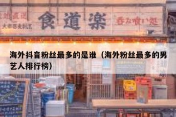 海外抖音粉丝最多的是谁（海外粉丝最多的男艺人排行榜）