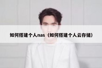 如何搭建个人nas（如何搭建个人云存储）