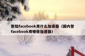 登陆facebook用什么加速器（国内登facebook用哪些加速器）