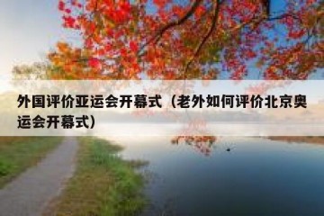 外国评价亚运会开幕式（老外如何评价北京奥运会开幕式）