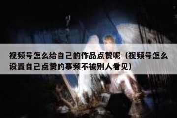 视频号怎么给自己的作品点赞呢（视频号怎么设置自己点赞的事频不被别人看见）
