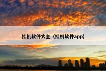 挂机软件大全（挂机软件app）