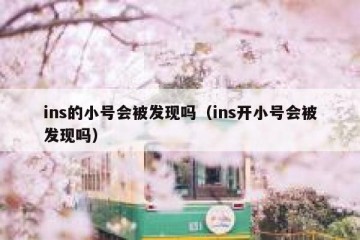 ins的小号会被发现吗（ins开小号会被发现吗）