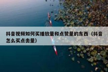 抖音视频如何买播放量和点赞量的东西（抖音怎么买点击量）