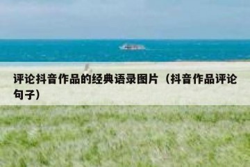 评论抖音作品的经典语录图片（抖音作品评论句子）