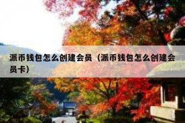 派币钱包怎么创建会员（派币钱包怎么创建会员卡）
