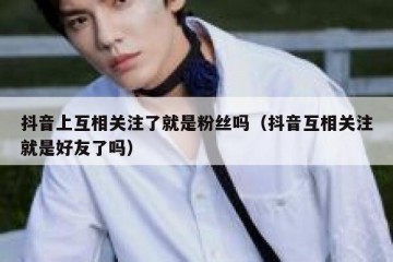 抖音上互相关注了就是粉丝吗（抖音互相关注就是好友了吗）