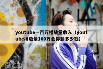 youtube一百万播放量收入（youtube播放量100万会得到多少钱）