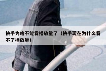 快手为啥不能看播放量了（快手现在为什么看不了播放量）