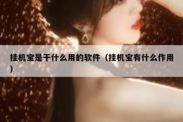 挂机宝是干什么用的软件（挂机宝有什么作用）