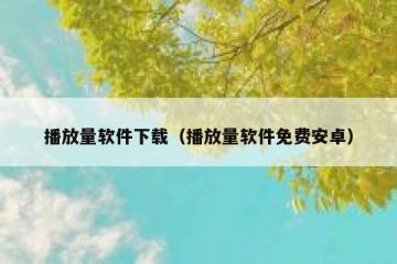 播放量软件下载（播放量软件免费安卓）
