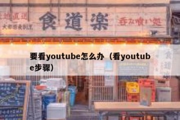 要看youtube怎么办（看youtube步骤）