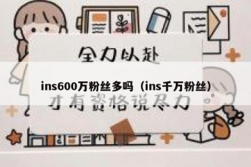 ins600万粉丝多吗（ins千万粉丝）