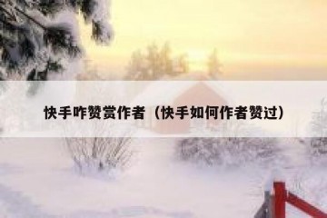 快手咋赞赏作者（快手如何作者赞过）