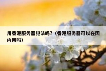 用香港服务器犯法吗?（香港服务器可以在国内用吗）