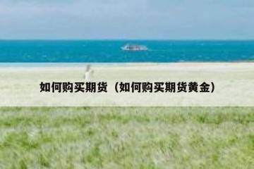 如何购买期货（如何购买期货黄金）