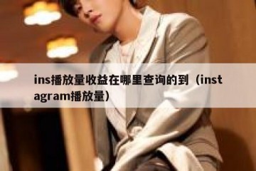 ins播放量收益在哪里查询的到（instagram播放量）