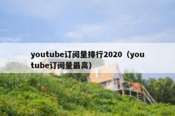 youtube订阅量排行2020（youtube订阅量最高）