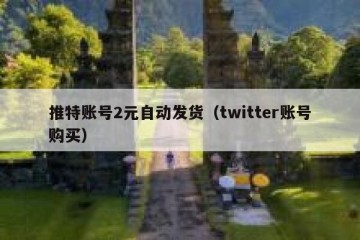 推特账号2元自动发货（twitter账号购买）
