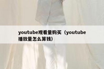 youtube观看量购买（youtube播放量怎么算钱）