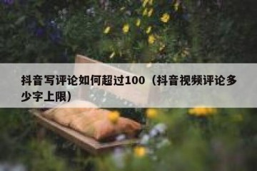 抖音写评论如何超过100（抖音视频评论多少字上限）