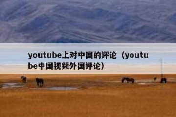 youtube上对中国的评论（youtube中国视频外国评论）