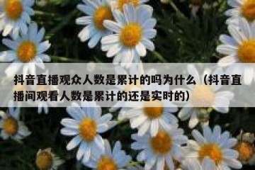 抖音直播观众人数是累计的吗为什么（抖音直播间观看人数是累计的还是实时的）