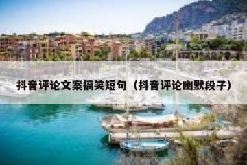 抖音评论文案搞笑短句（抖音评论幽默段子）