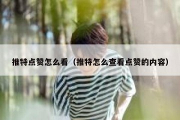 推特点赞怎么看（推特怎么查看点赞的内容）