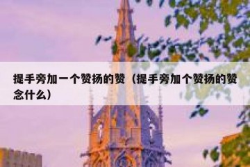 提手旁加一个赞扬的赞（提手旁加个赞扬的赞念什么）