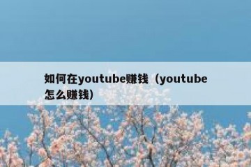 如何在youtube赚钱（youtube怎么赚钱）