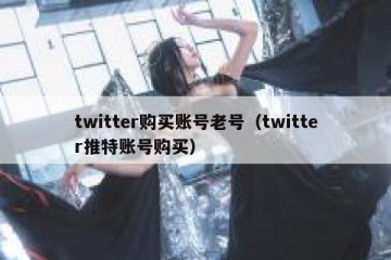 twitter购买账号老号（twitter推特账号购买）