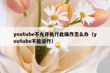 youtube不允许执行此操作怎么办（youtube不能运行）
