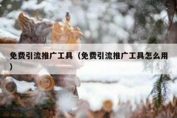 免费引流推广工具（免费引流推广工具怎么用）