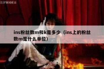 ins粉丝数m和k是多少（ins上的粉丝数m是什么单位）