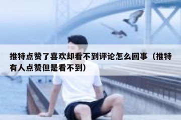 推特点赞了喜欢却看不到评论怎么回事（推特有人点赞但是看不到）