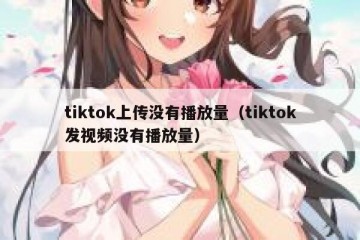 tiktok上传没有播放量（tiktok发视频没有播放量）