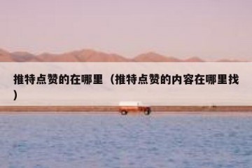 推特点赞的在哪里（推特点赞的内容在哪里找）