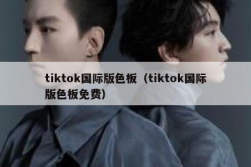 tiktok国际版色板（tiktok国际版色板免费）